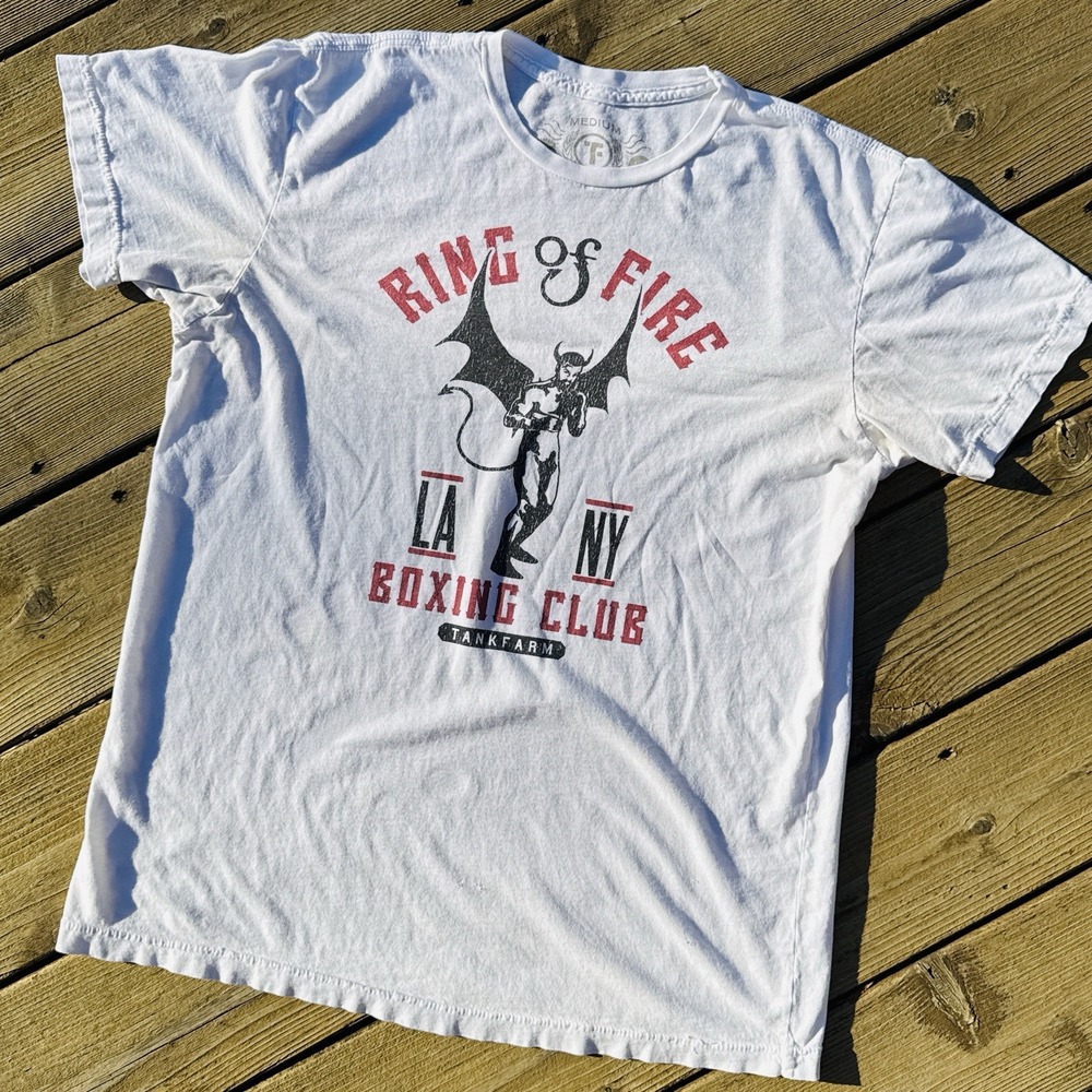 Tankfarm Ring Of Fire Boxing Club Devil Fight T Shirt Mens M USA Made